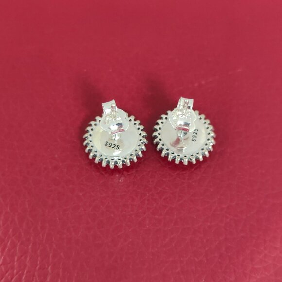 St. Thomas Beach Stud Earring Round Earring Travel Vacation S925 Silver - Picture 2 of 8